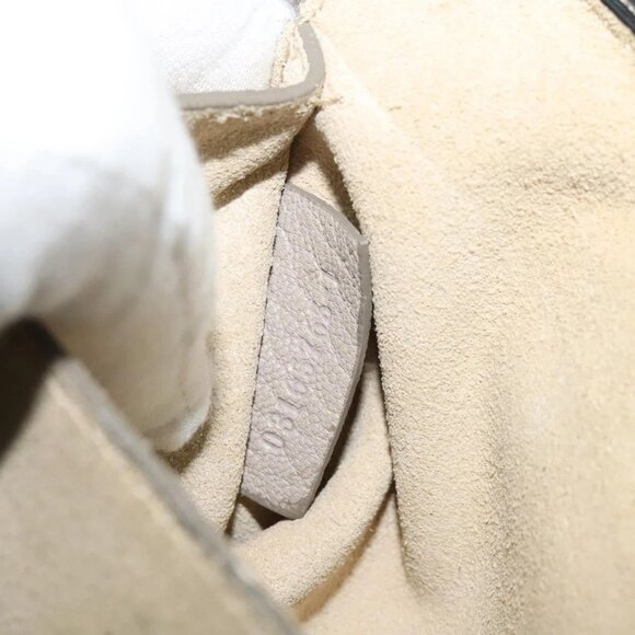 Chloe Chain Drew Shoulder Bag Leather Gray Gold Auth - Picture 11 of 16